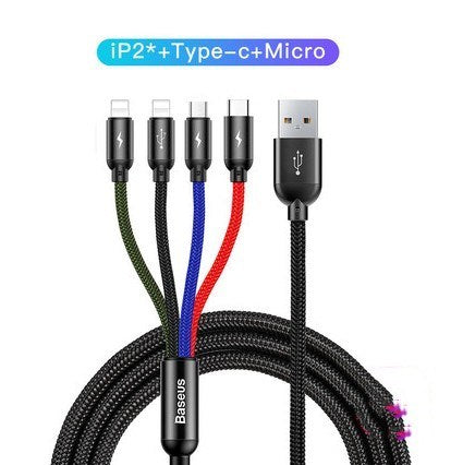 Three-in-one charging cable