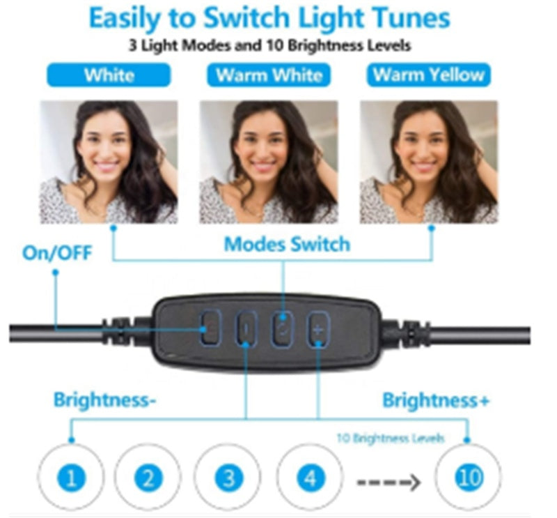 Ring Light Selfie Light LED Artifact Folding Stand