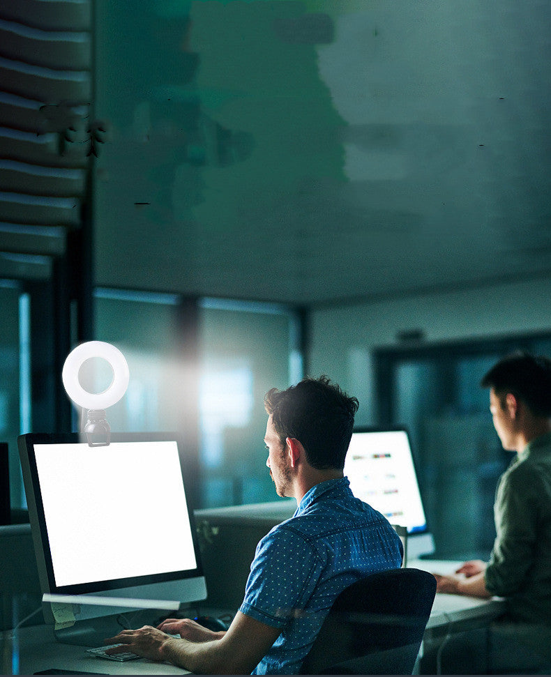 USB Powered Round LED Ring Light With Phone Holder