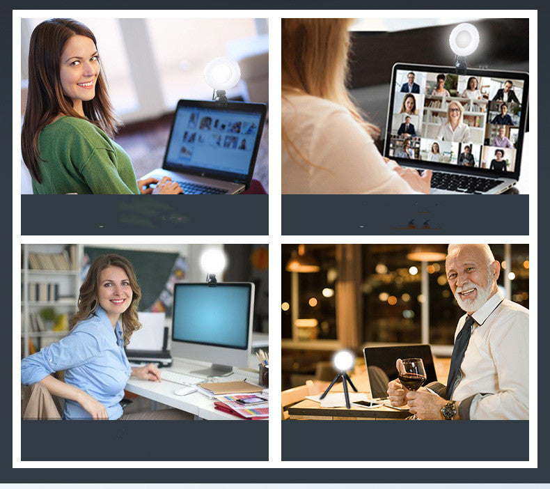 USB Powered Round LED Ring Light With Phone Holder