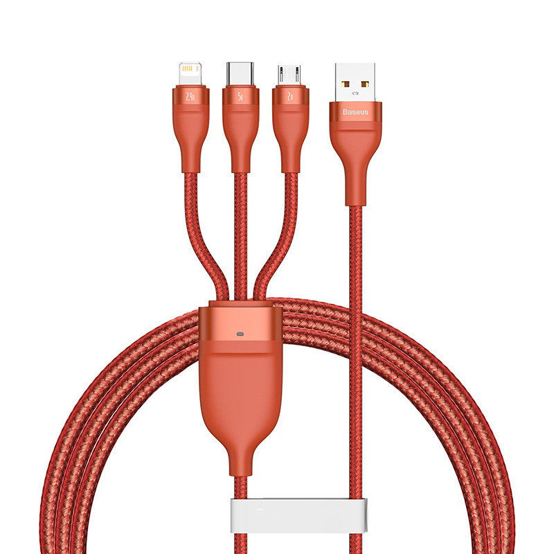 Three-port Mobile Phone Charging Cable