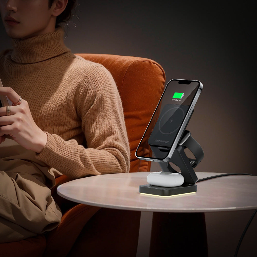 Three-in-one Folding Magnetic Wireless Charger