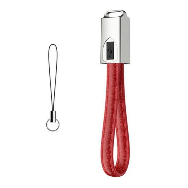 Leather Keychain Data Cable Charging