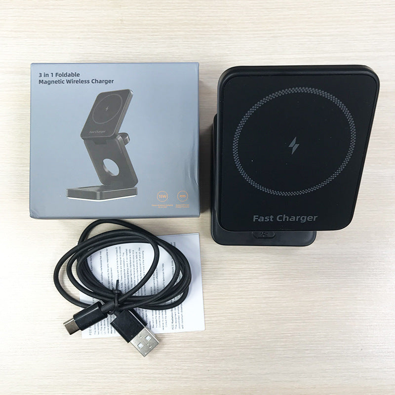 Three-in-one Folding Magnetic Wireless Charger