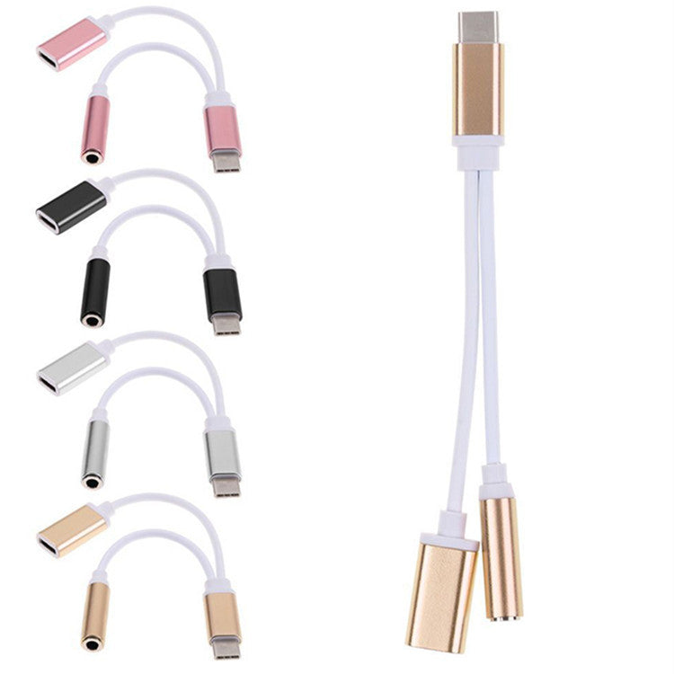 Headphone Type-c Adapter Audio Charging Cable