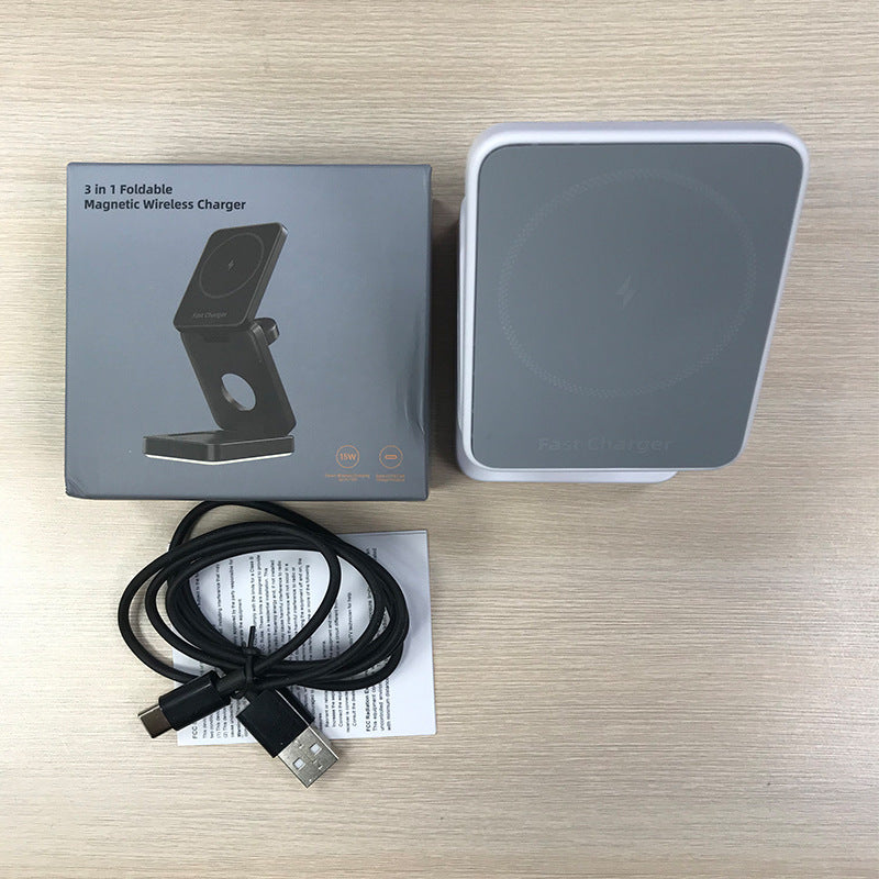 Three-in-one Folding Magnetic Wireless Charger