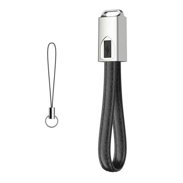 Leather Keychain Data Cable Charging